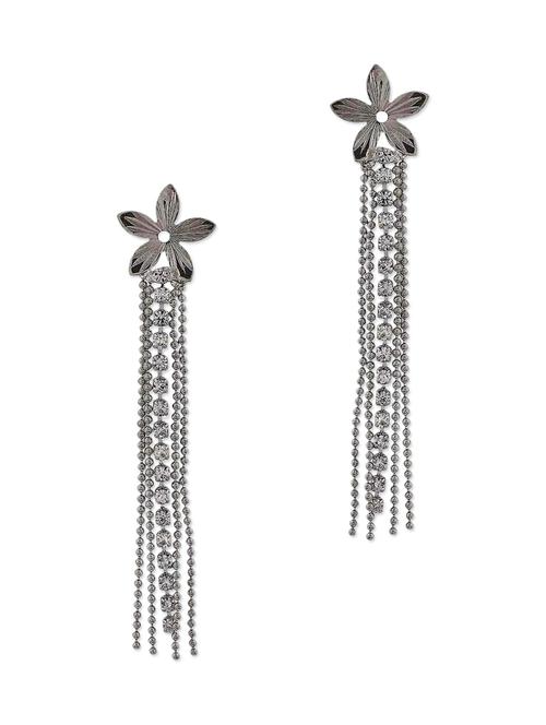 grey metal drop earring - 11154014 - Very Small Image - 1