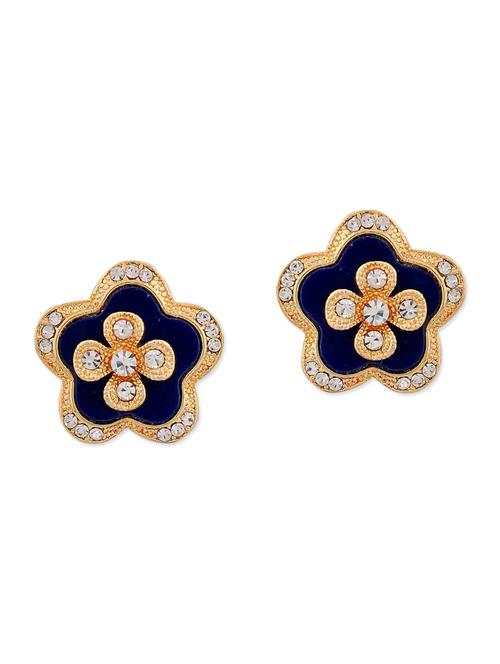 blue metal studs earring - 11154029 - Very Small Image - 1