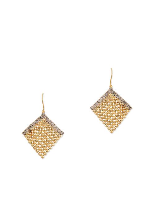 gold metal drop earring - 11154053 - Very Small Image - 1