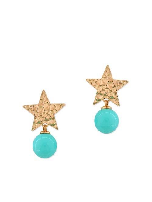 blue metal drop earring - 11154077 - Very Small Image - 1