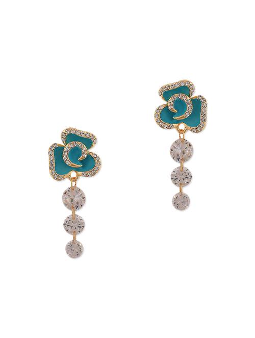 blue metal drop earring - 11154172 - Very Small Image - 1