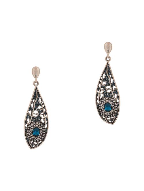 blue metal drop earring - 11154180 - Very Small Image - 1