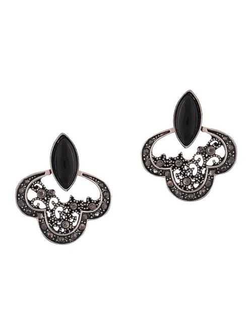 black metal chandballi earring - 11154194 - Very Small Image - 1