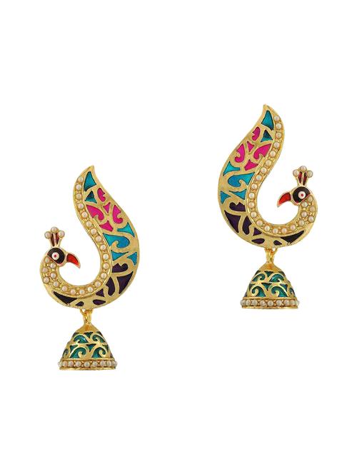 multi colored copper drop earring - 11154214 - Very Small Image - 1