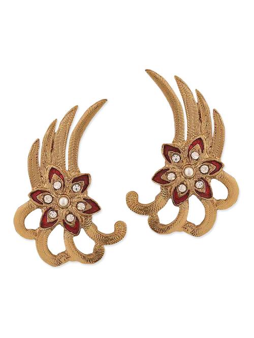 red copper drop earring - 11154240 - Very Small Image - 1