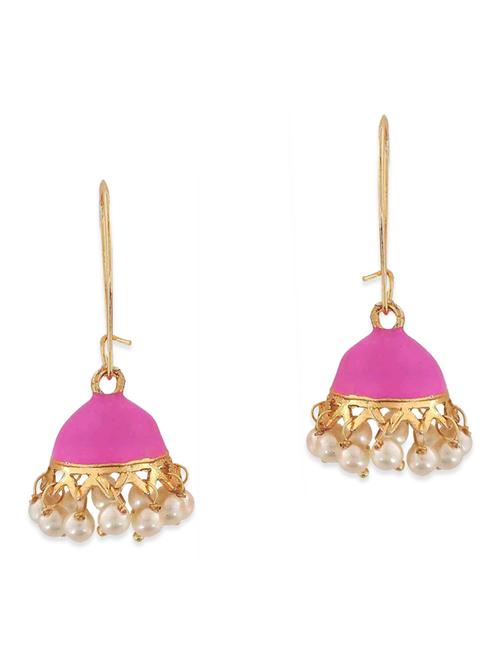 pink brass earring - 11154317 - Very Small Image - 1