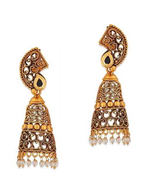black copper drop earring - 11154348 - Very Small Image - 1