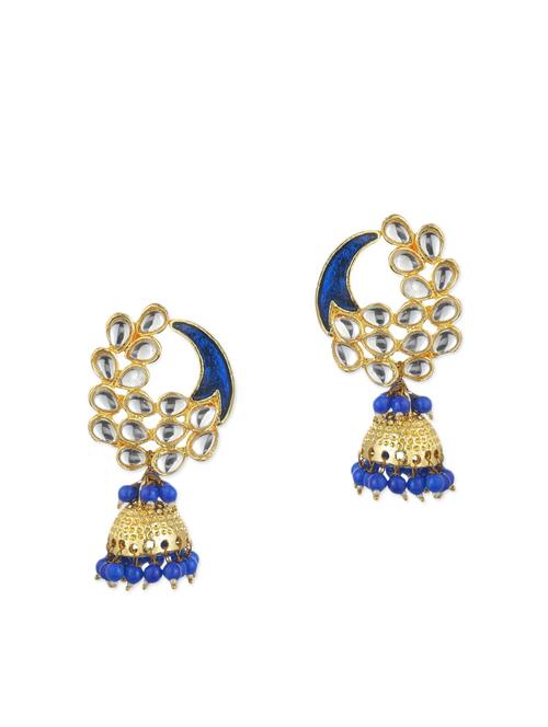 blue metal drop earring - 11154858 - Very Small Image - 1