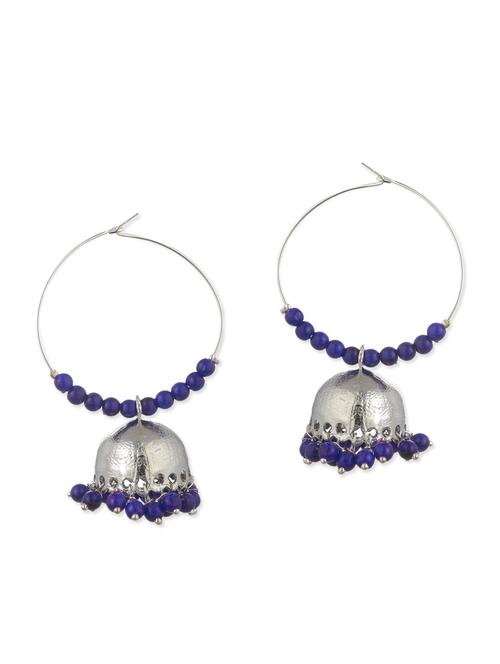 blue beads balli earring - 11154903 - Very Small Image - 1