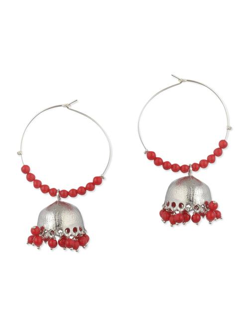 red beads balli earring - 11154906 - Very Small Image - 1