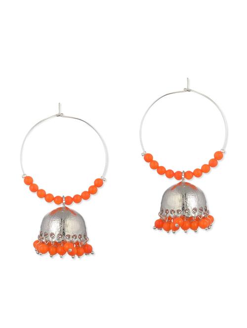 orange beads balli earring - 11154910 - Very Small Image - 1