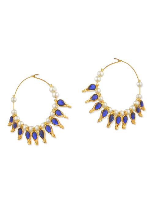 blue pearls balli earring - 11154952 - Very Small Image - 1