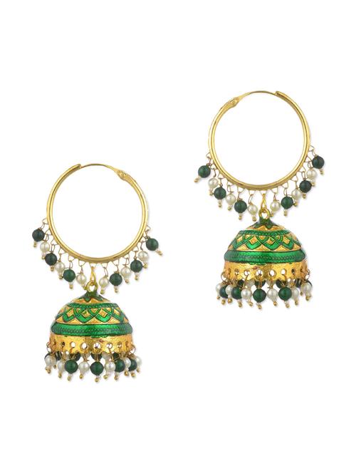 green enamel balli earring - 11154954 - Very Small Image - 1