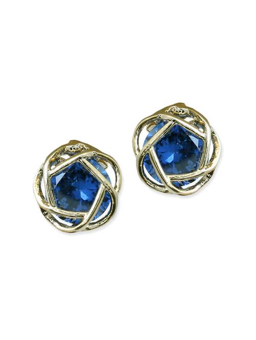 blue brass studs earrings - 11168414 - Very Small Image - 1