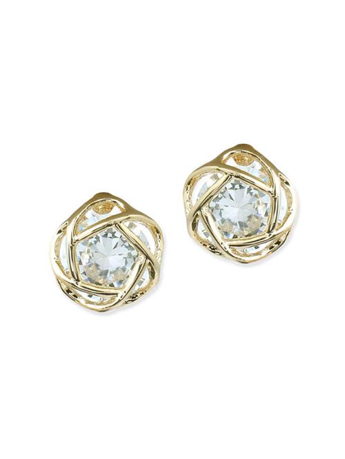 white brass studs earring - 11168417 - Very Small Image - 1