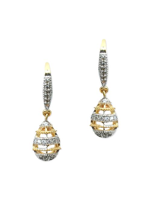 golden brass drop earrings - 11168444 - Very Small Image - 1
