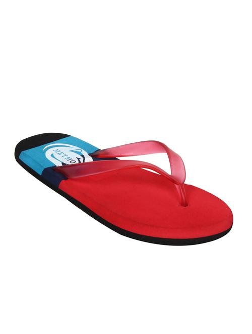 red rubber slip on flip flops - 11174137 - Very Small Image - 1