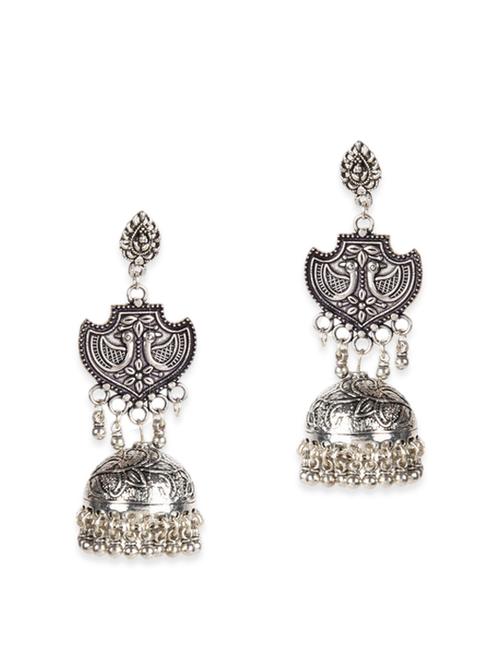 silver metal chandballi earring - 11174403 - Very Small Image - 1