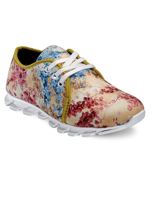 beige canvas lace-up casual shoe - 11179564 - Very Small Image - 1