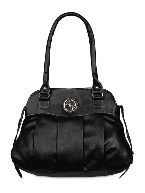 solid black pleated handbag - 1117962 - Very Small Image - 1