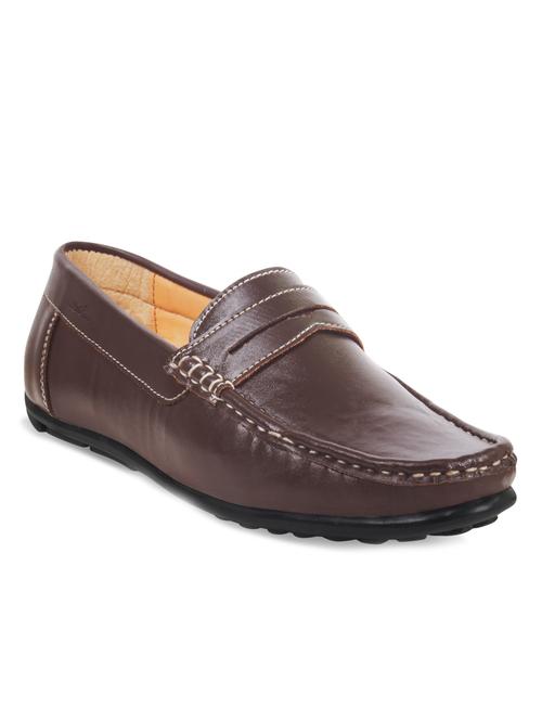 brown color, leatherette loafers - 11180765 - Very Small Image - 1