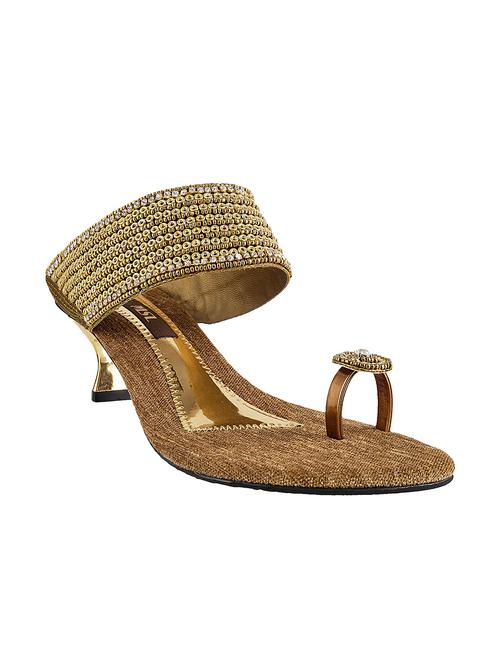 bronze mesh embellished heels - 11181212 - Very Small Image - 1