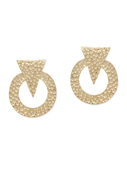 gold metal studs earring - 11182816 - Very Small Image - 1