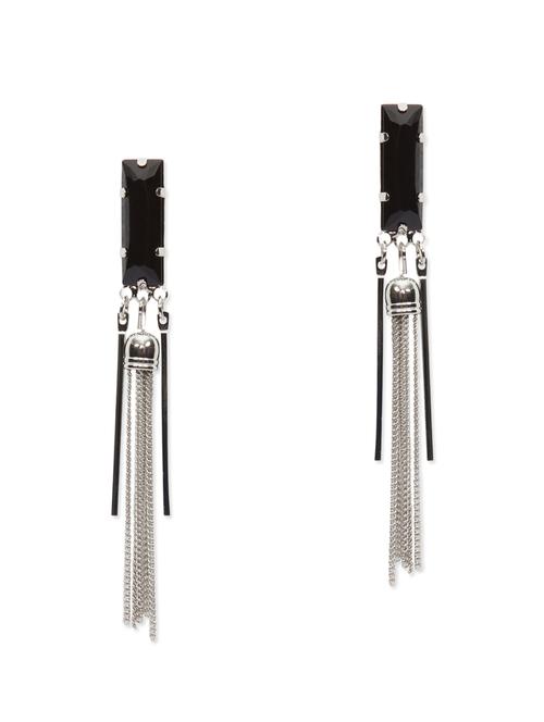 black metal drop earring - 11182855 - Very Small Image - 1