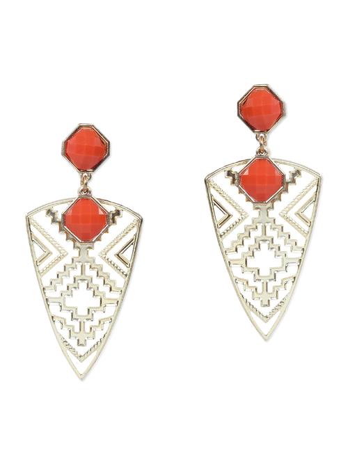 orange stone embellished earrings - 1118472 - Very Small Image - 1