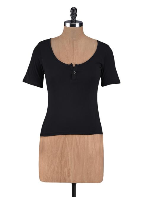 short sleeves viscose knit top - 1118592 - Very Small Image - 1
