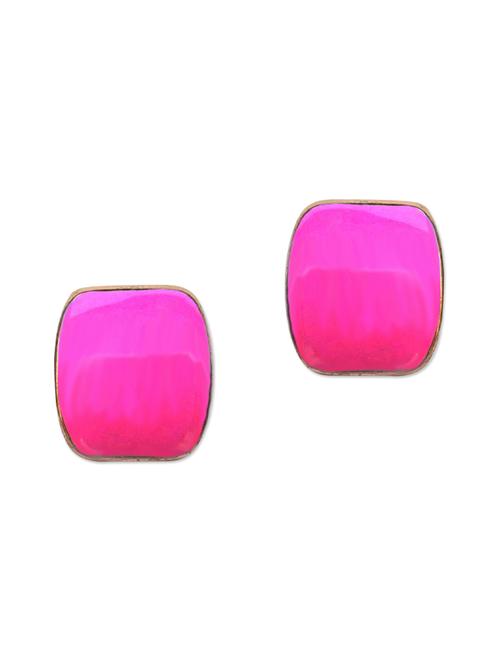 pink metal studs earring - 11190531 - Very Small Image - 1