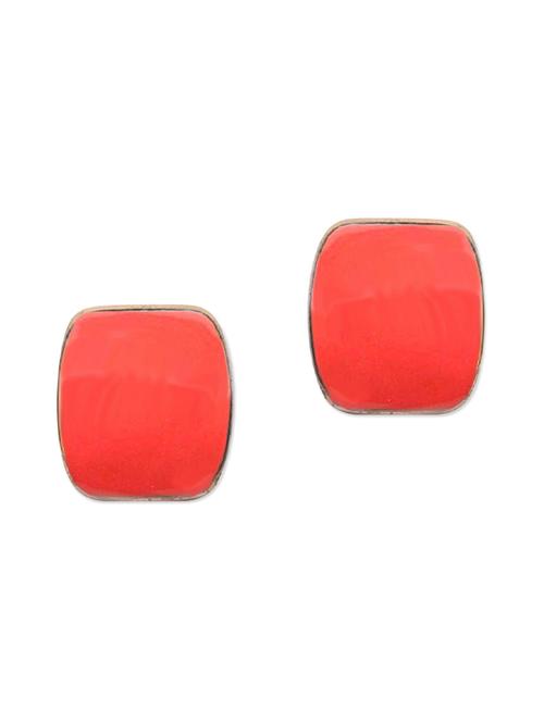 red metal studs earring - 11190532 - Very Small Image - 1