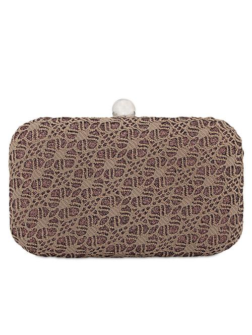 brown leatherette box clutch - 1121307 - Very Small Image - 1