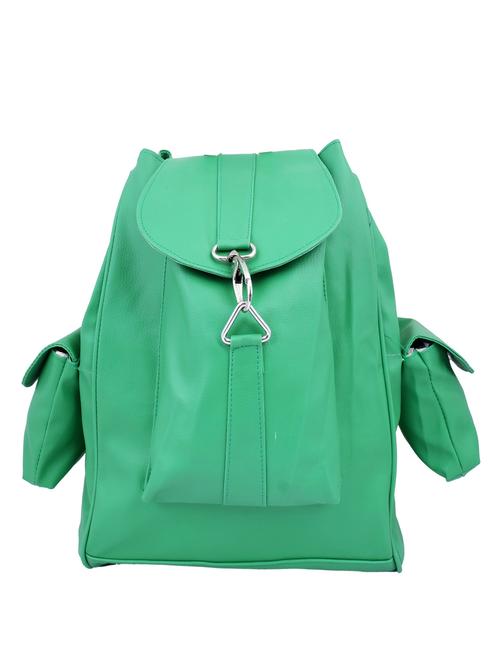 solid green faux leather backpack - 11217857 - Very Small Image - 1