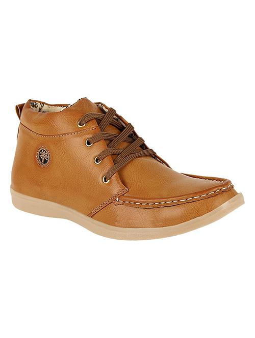 brown color, leatherette sneaker shoes - 11221843 - Very Small Image - 1