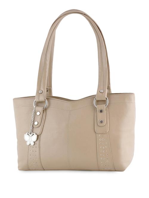 Beige Leatherette Handbag - 1122191 - Very Small Image - 1