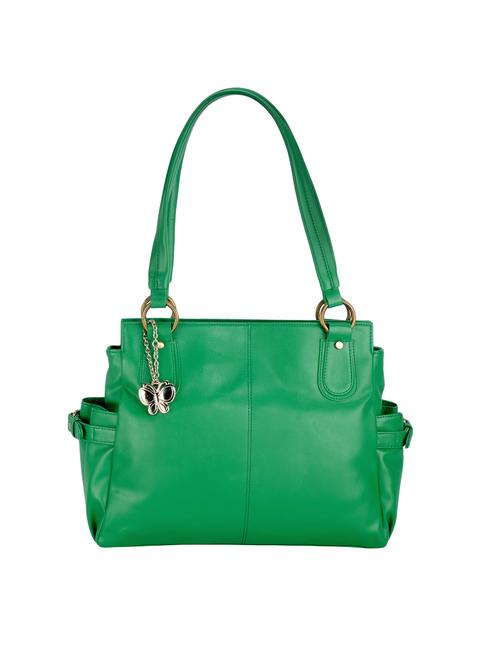 green leatherette handbag with buckled detailing - 1122240 - Very Small Image - 1