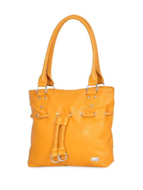 Orange Square Leatherette Handbag - 1122316 - Very Small Image - 1