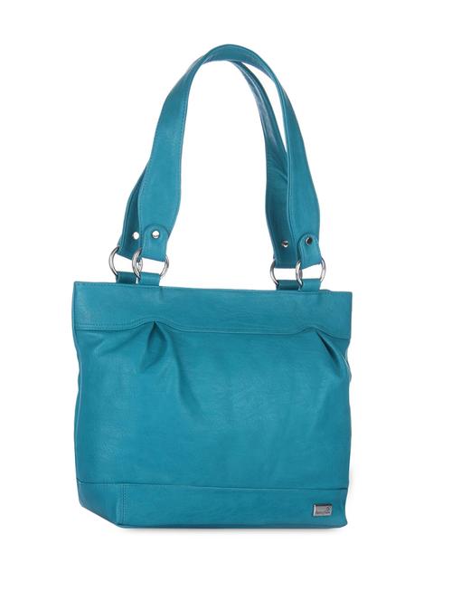 Teal Square Leatherette Handbag - 1122318 - Very Small Image - 1