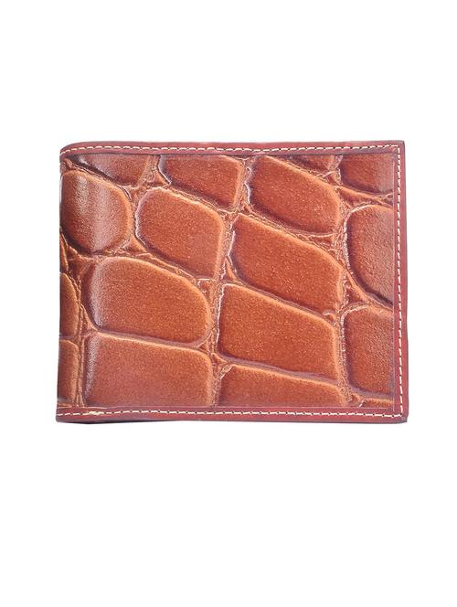 brown textured leather wallet - 11225057 - Very Small Image - 1