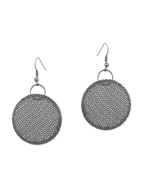 silver metal drop earring - 11227854 - Very Small Image - 1