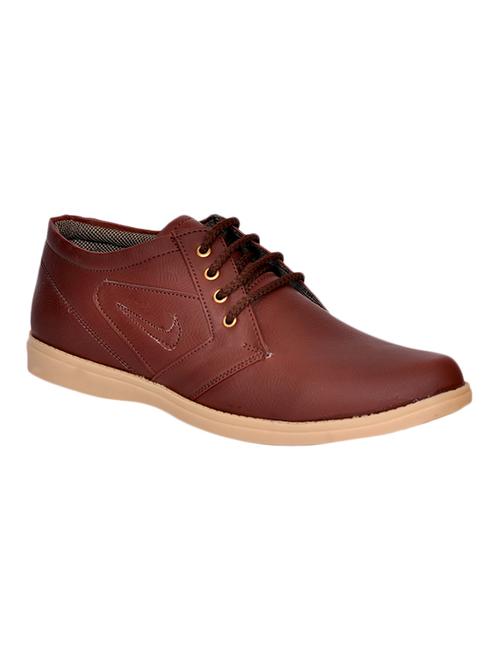 brown mesh, faux leather derbies - 11229353 - Very Small Image - 1