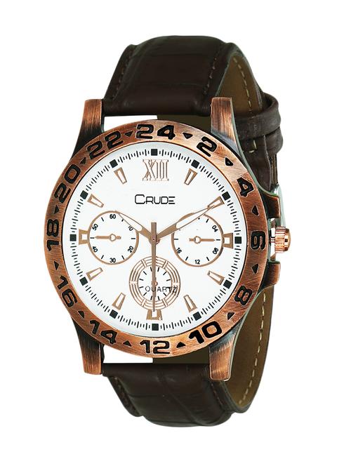 white dial leather strap watch - 11231468 - Very Small Image - 1