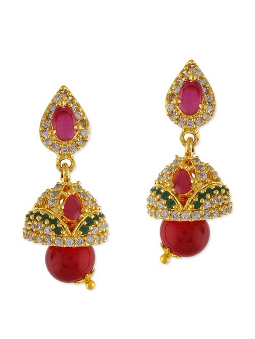 gold copper drop earring - 11231874 - Very Small Image - 1