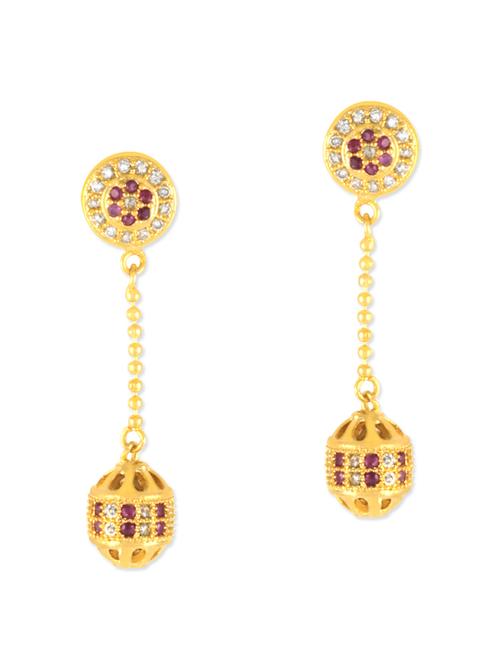 red brass drop earring - 11233446 - Very Small Image - 1