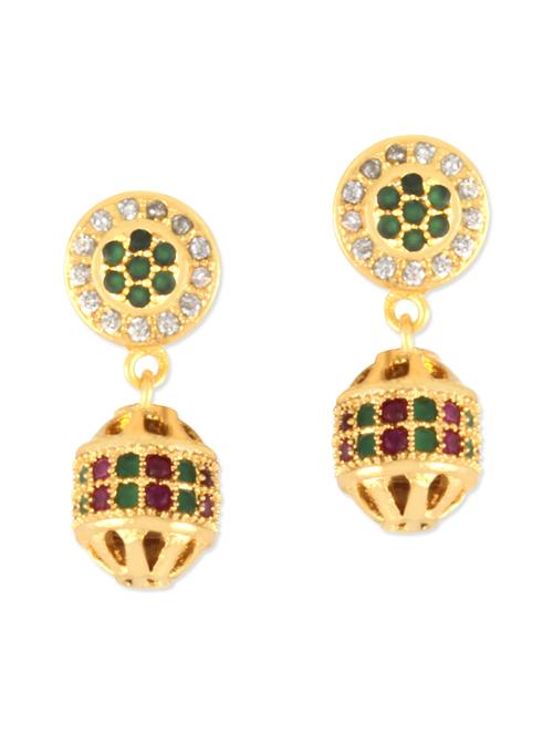 red brass drop earring - 11233451 - Very Small Image - 1