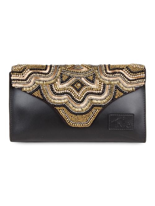 embellished black leatherette clutch - 1123510 - Very Small Image - 1