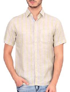 beige linen casual shirt - 11236219 - Very Small Image - 1
