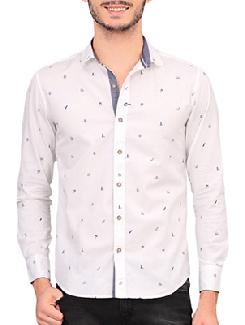 white cotton casual shirt - 11236260 - Very Small Image - 1