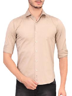 brown cotton casual shirt - 11236265 - Very Small Image - 1